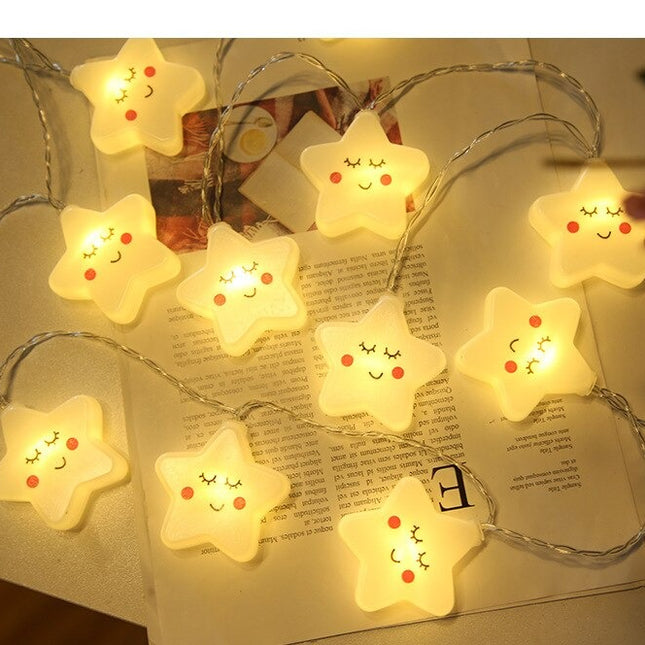 Guirnalda de luces LED estrellas blancas