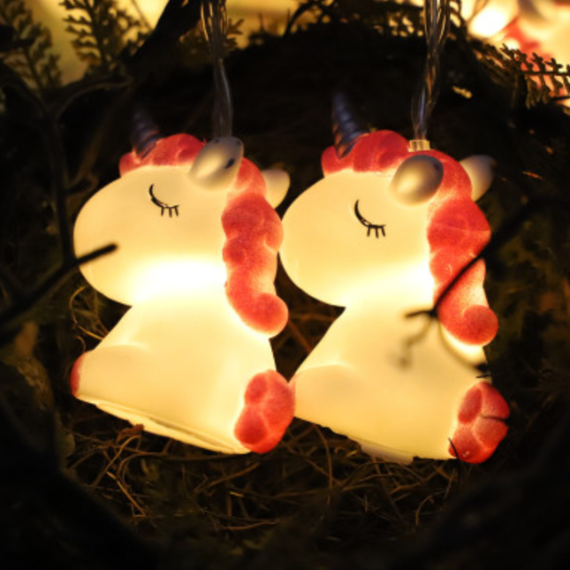 Guirnalda luminosa LED de unicornios