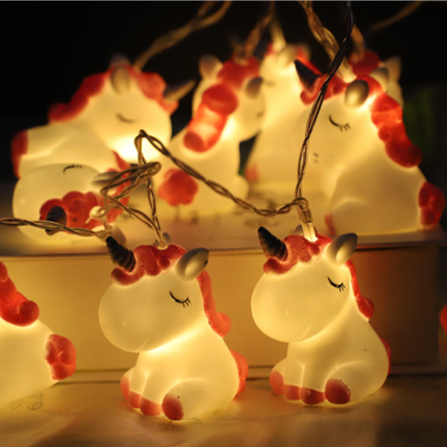Guirnalda luminosa LED de unicornios