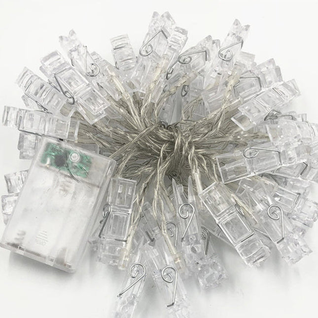 Guirnalda de luces LED con pinzas