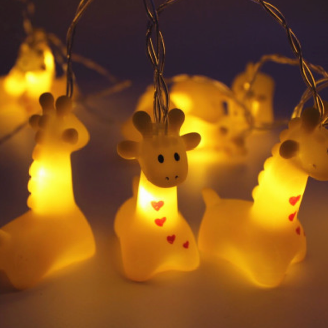Guirnalda luminosa LED con jirafas