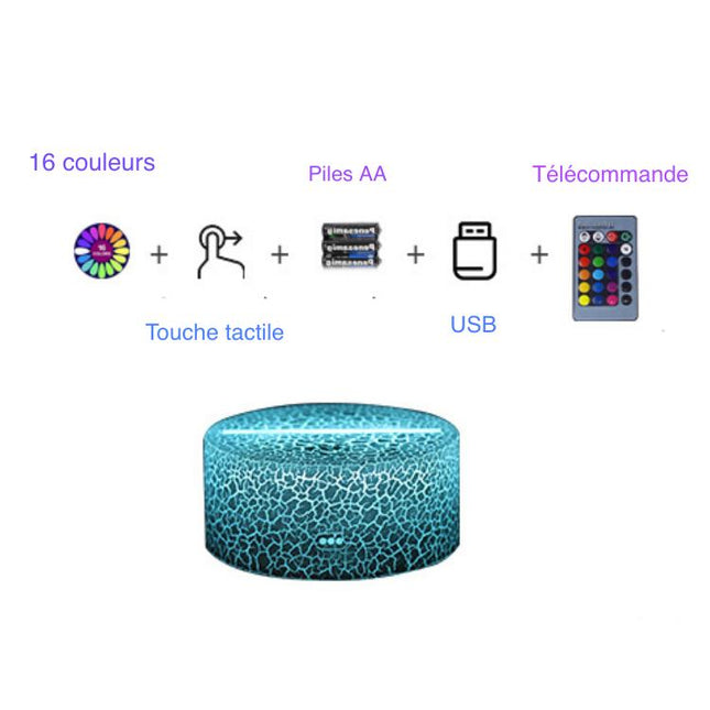 Lámpara 3D LED cabeza de caballo