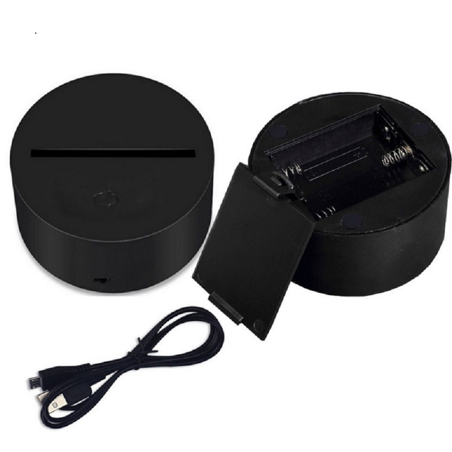 Lámpara LED ilusión óptica forma búho