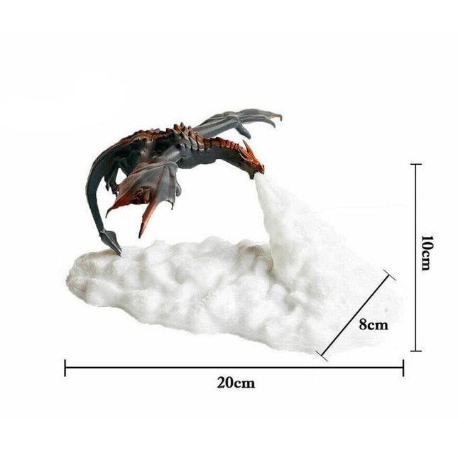 Lámpara 3D dragón que escupe fuego