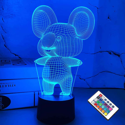 Lámpara 3D koala con mando distancia