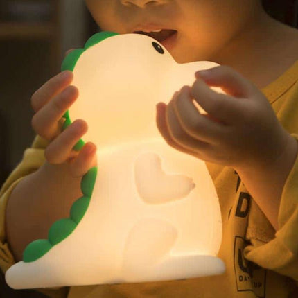 Lámpara quitamiedos silicona suave dinosaurio