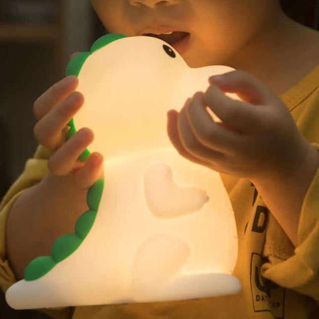 Lámpara quitamiedos silicona suave dinosaurio
