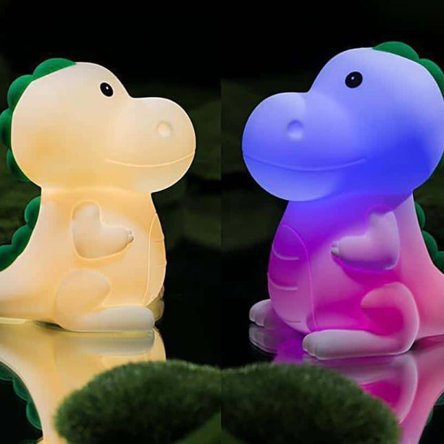Lámpara quitamiedos silicona suave dinosaurio