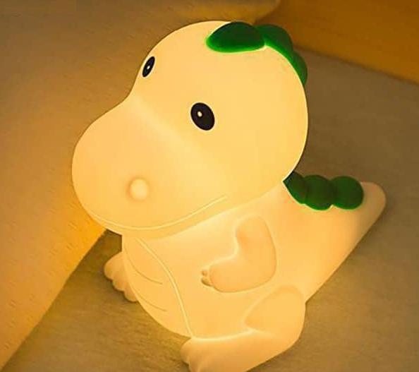 Lámpara quitamiedos silicona suave dinosaurio
