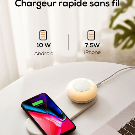 Luz nocturna LED con carga inalámbrica