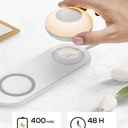 Luz nocturna LED con carga inalámbrica