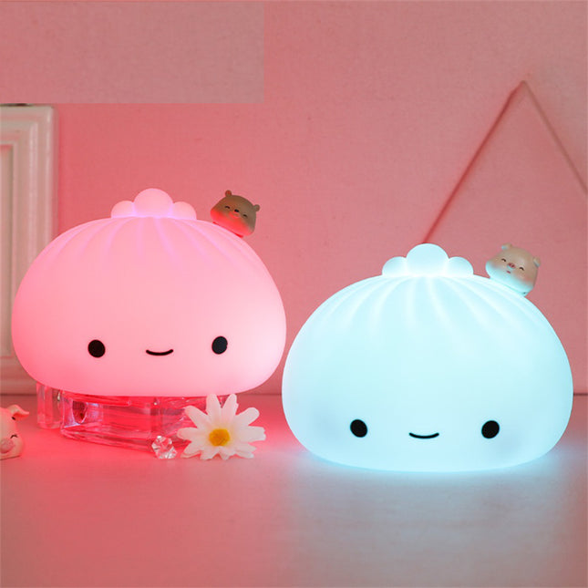 Luz de noche kawaii panecillo táctil