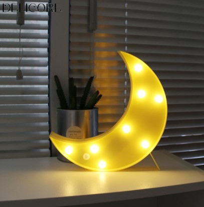 Lámpara de luna LED con luces