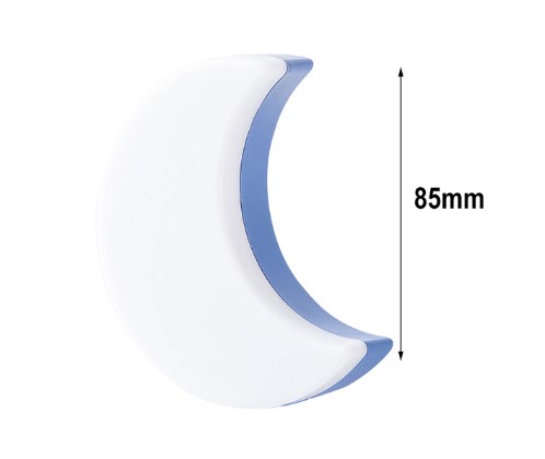 Luz de enchufe forma luna amarilla