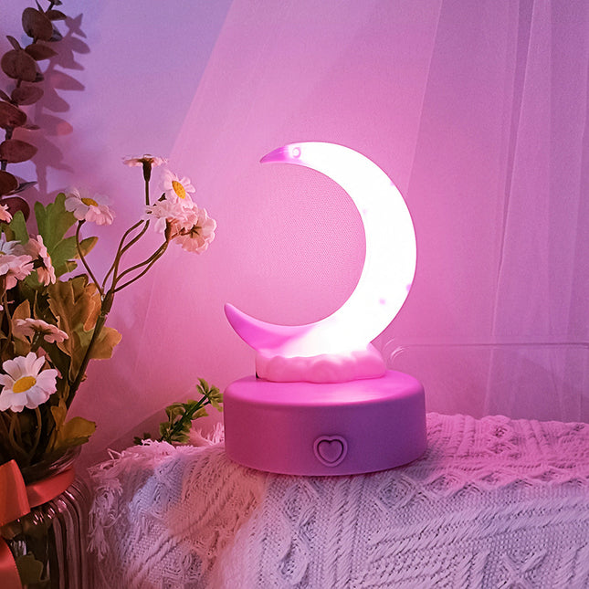 Lámpara de noche luna luz colorida