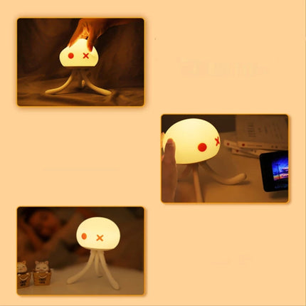 Luz de noche de silicona flexible medusa