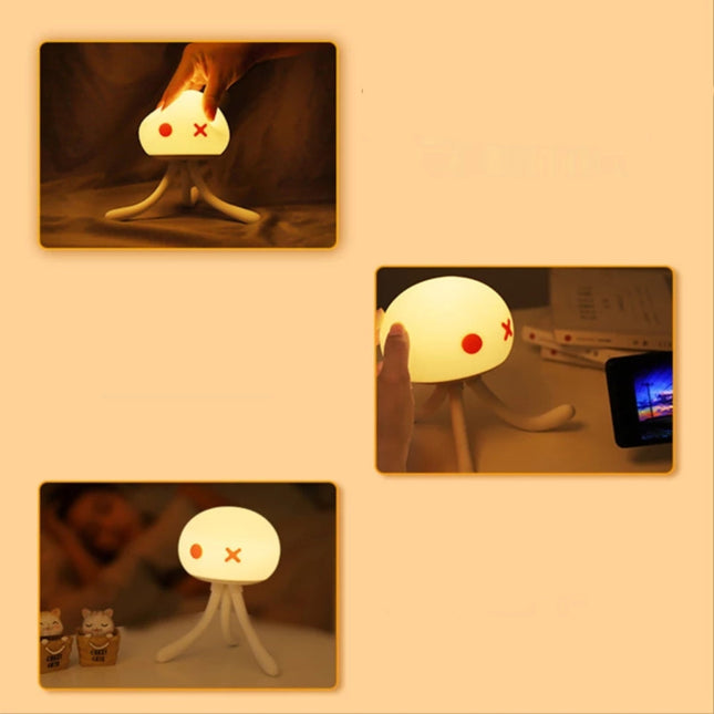 Luz de noche de silicona flexible medusa