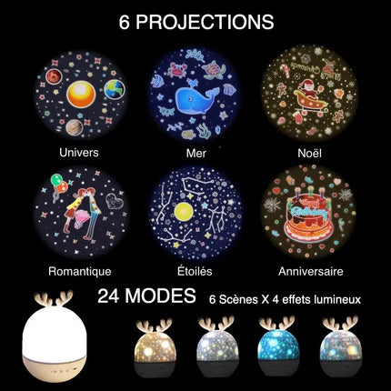 Proyector musical giratorio para bebé