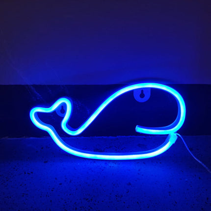 Lámpara neón LED forma ballena