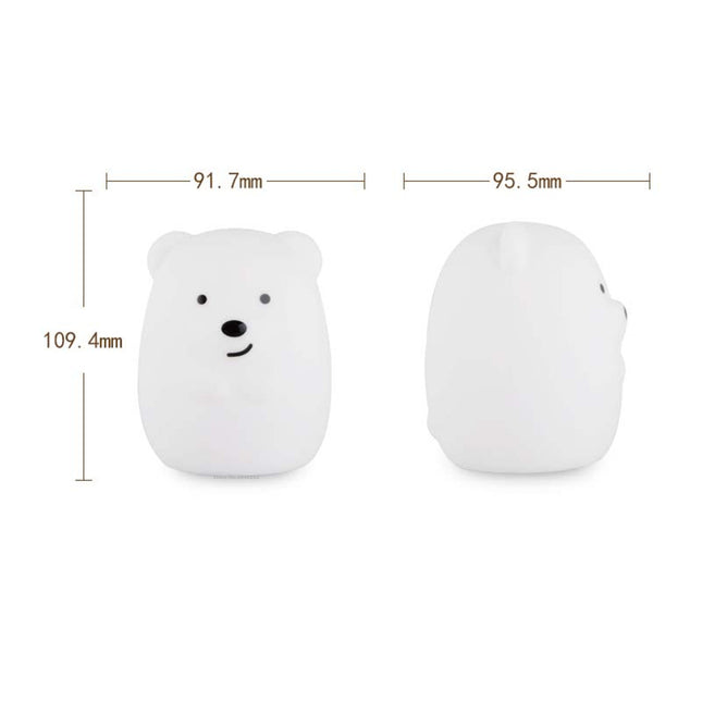 Lámpara osito LED silicona con mando