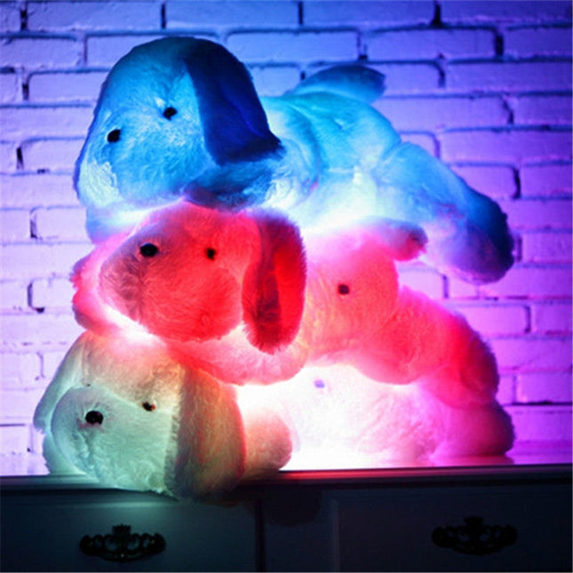 Perro de peluche con luz quitamiedos
