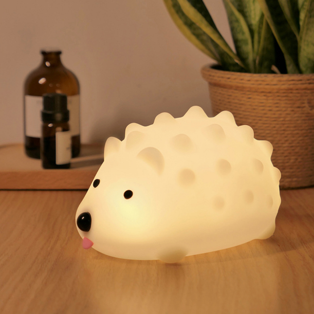 Luz quitamiedos erizo silicona recargable