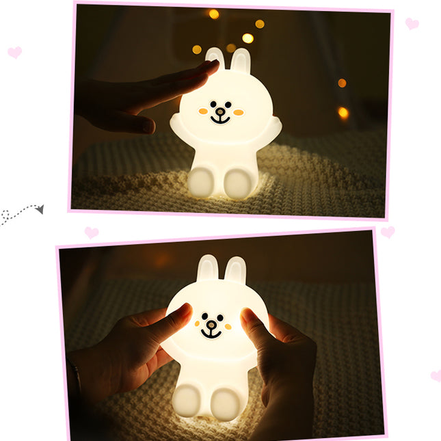 Luz nocturna bebé conejito silicona