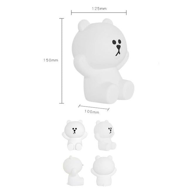 Luz nocturna bebé osito silicona