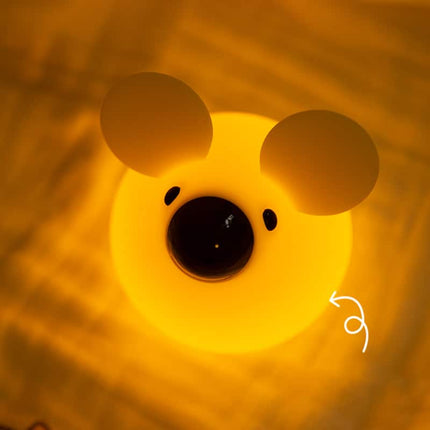 Luz nocturna infantil ratoncito recargable