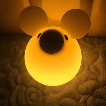 Luz nocturna infantil ratoncito recargable