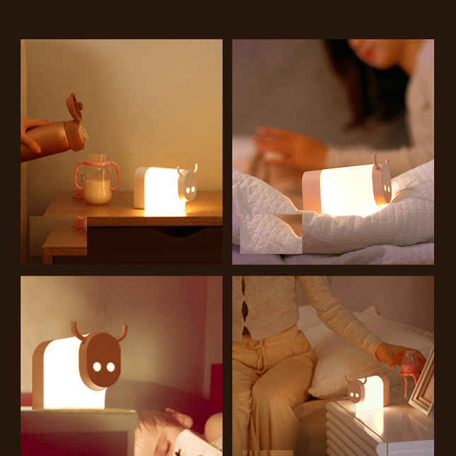 Luz de noche infantil forma vaca