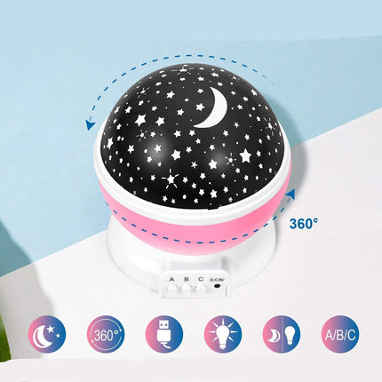 Proyector de estrellas giratorio lámpara infantil