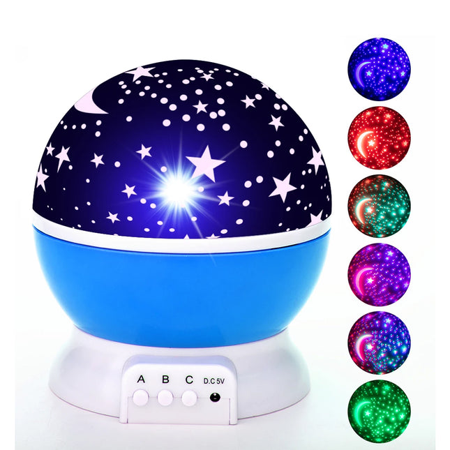 Proyector de estrellas giratorio lámpara infantil