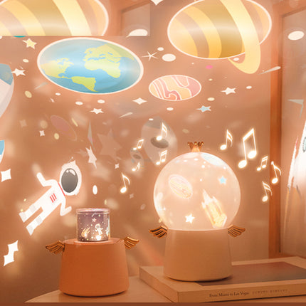 Proyector de estrellas y galaxias musical