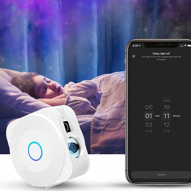 Proyector galaxia WiFi compatible Alexa