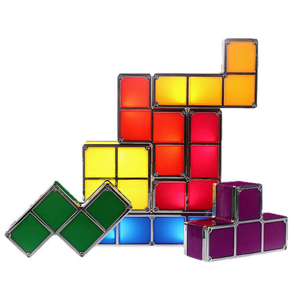 Lámpara de bloques Tetris luz LED