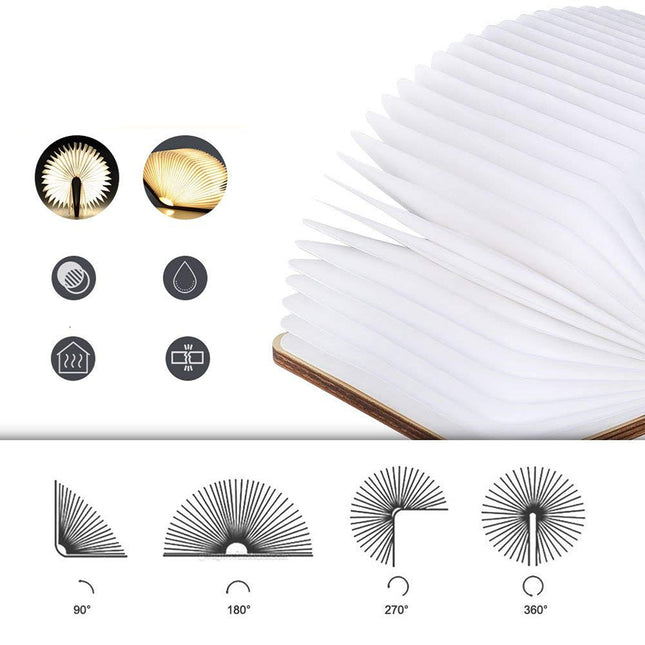 Lámpara LED plegable en forma libro
