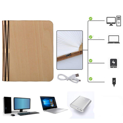 Lámpara LED plegable en forma libro