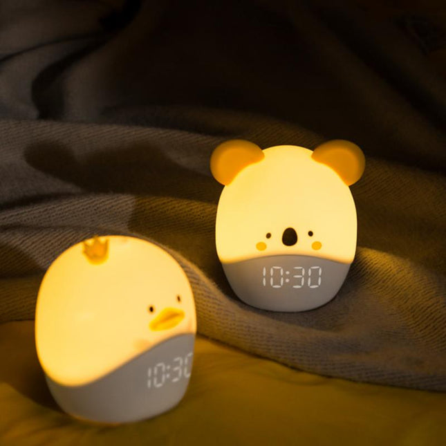 Despertador infantil digital con luz pollito