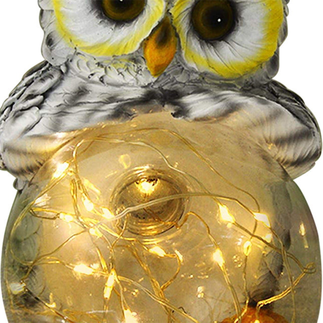 Luz solar para jardín figura búho