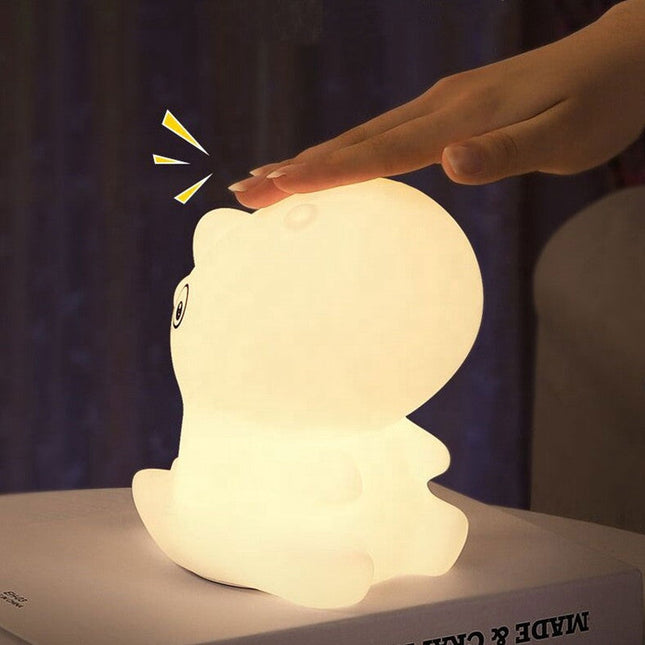 Lámpara quitamiedos bebé dinosaurio de silicona